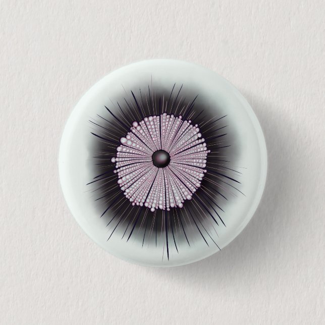 Heliozoa Microbe Microbiology Digital Art Button (Front)