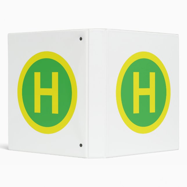 Helipad Sign 3 Ring Binder (Background)