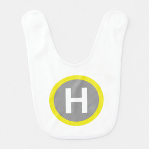 Helipad Sign Baby Bib
