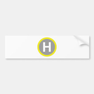 Helipad Sign Bumper Sticker