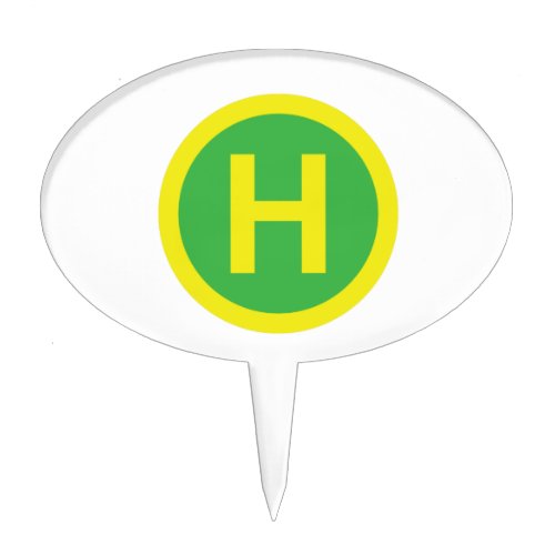 Helipad Sign Cake Topper