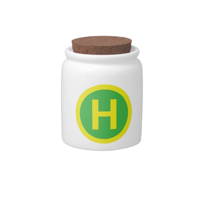 Helipad Sign Candy Jar (Front)
