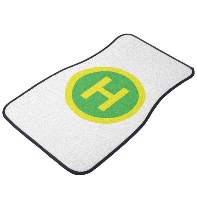 Helipad Sign Car Mat (Angled)