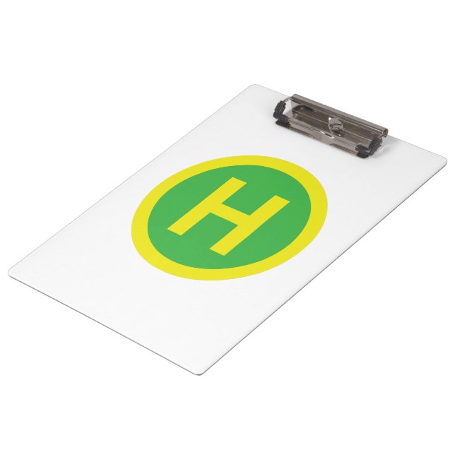 Helipad Sign Clipboard (Angled)