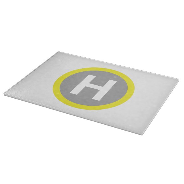 Helipad Sign Cutting Board (Corner)