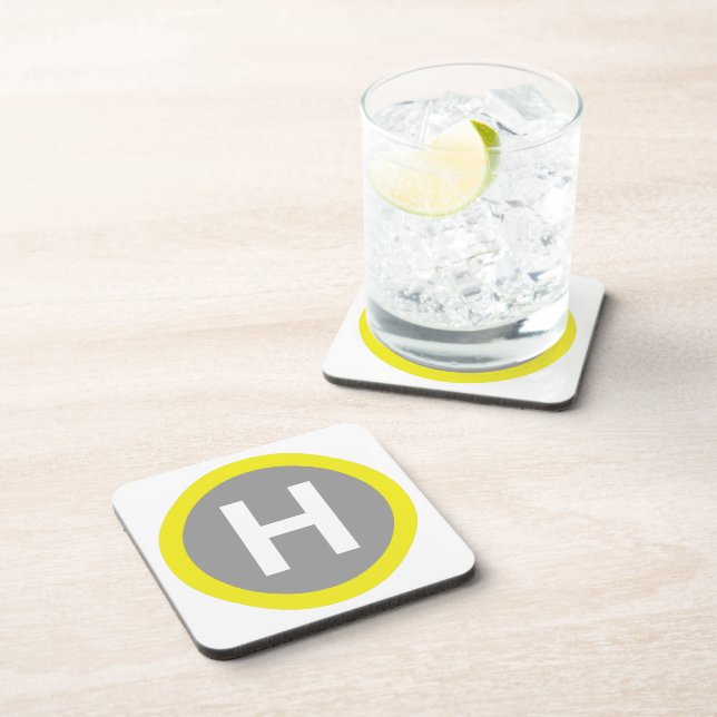 Helipad Sign Drink Coaster (Right Side)