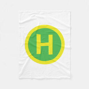 Helipad Sign Fleece Blanket