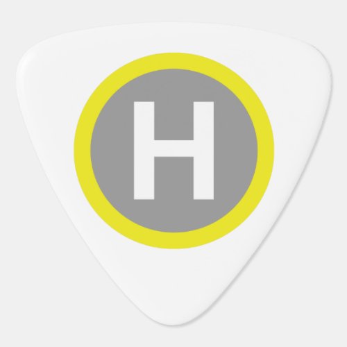 Helipad Sign Guitar Pick