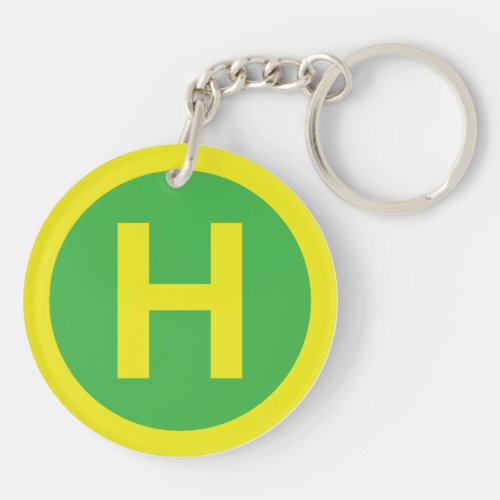 Helipad Sign Keychain