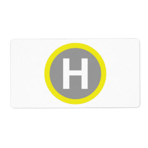 Helipad Sign Label