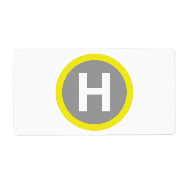 Helipad Sign Label (Front)