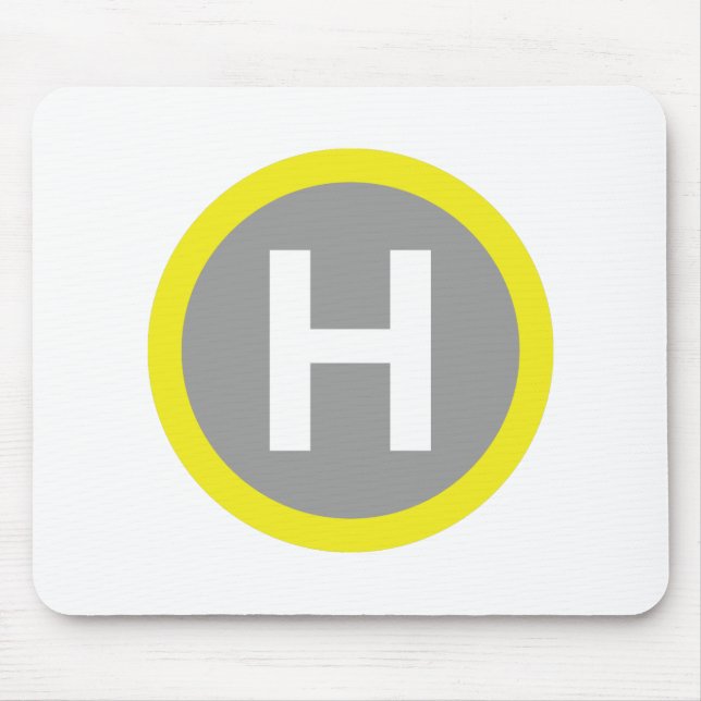 Helipad Sign Mouse Pad (Front)