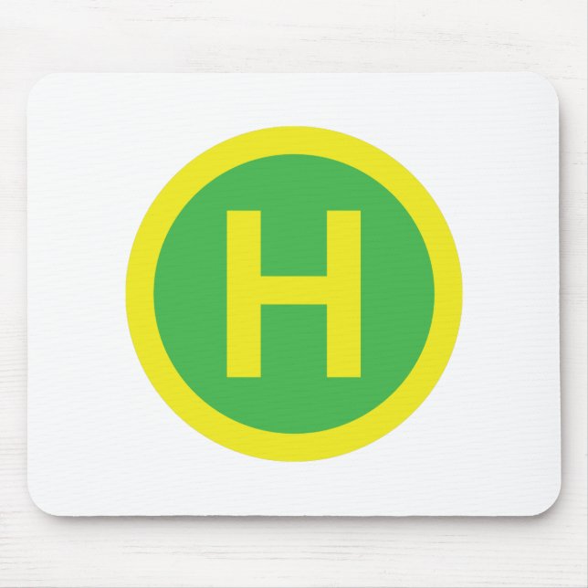 Helipad Sign Mouse Pad (Front)