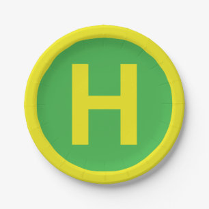 Helipad Sign Paper Plates