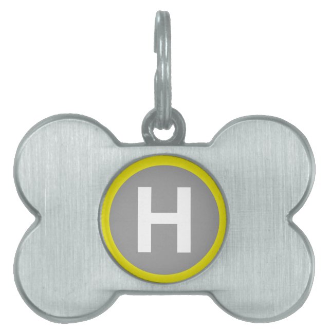 Helipad Sign Pet ID Tag (Front)