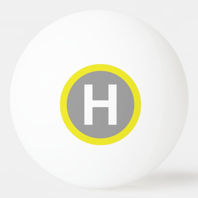 Helipad Sign Ping Pong Ball (Front)