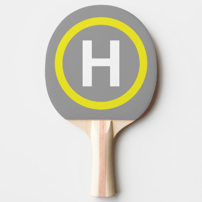 Helipad Sign Ping-Pong Paddle (Front)