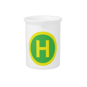 Helipad Sign Pitcher
