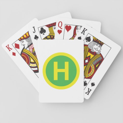 Helipad Sign Playing Cards