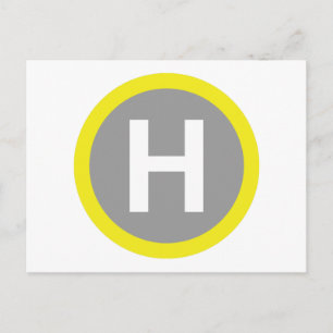 Helipad Sign Postcard