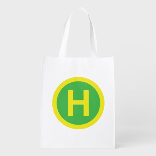 Helipad Sign Reusable Grocery Bag