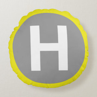 Helipad Sign Round Pillow