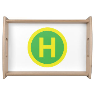 Helipad Sign Serving Tray