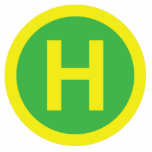 Helipad Sign Statuette<br><div class="desc">Helicopter Parking :)
Globe Trotters specialises in idiosyncratic imagery from around the globe. Here you will find unique Greeting Cards, Postcards, Posters, Mousepads and more.</div>