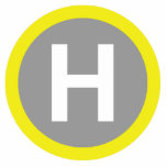Helipad Sign Statuette<br><div class="desc">Helicopter Parking :)
Globe Trotters specialises in idiosyncratic imagery from around the globe. Here you will find unique Greeting Cards, Postcards, Posters, Mousepads and more.</div>