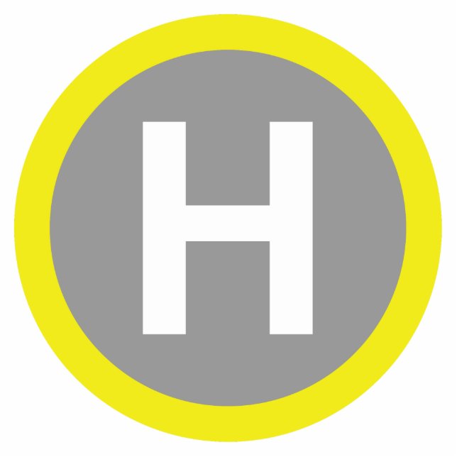 Helipad Sign Statuette (Front)