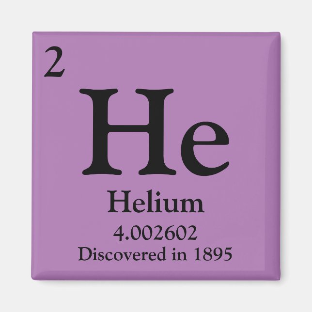 Helium Periodic Table Magnet (Front)