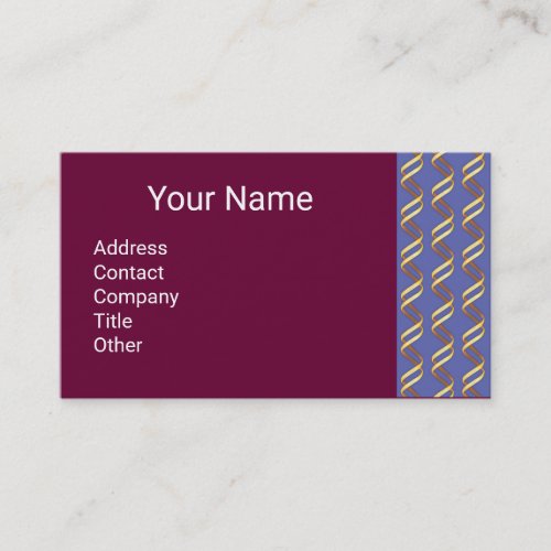 HELIX BIOTECH Geometric Gold Swirls In Blue Purple Business Card