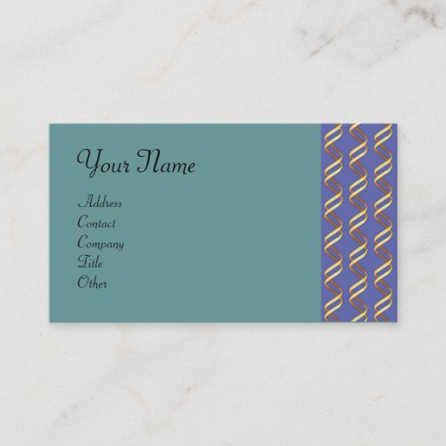 HELIX BIOTECH Gold Swirls In Blue Business Card