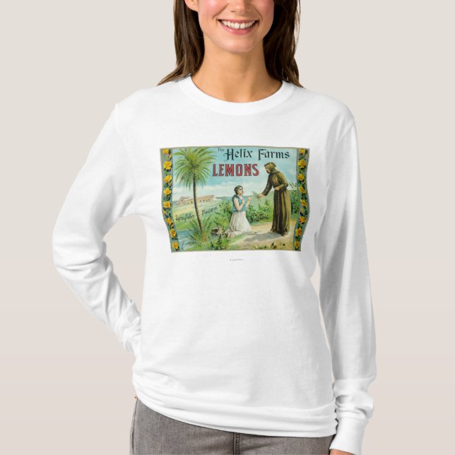 Helix Farms Lemon LabelSan Diego, CA T-Shirt (Front)