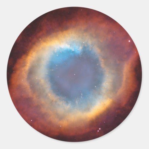 Helix Nebula by Hubble Classic Round Sticker