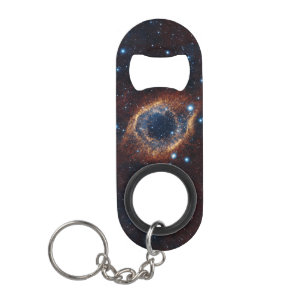 Helix nebula custom initials astronomy keychain bottle opener