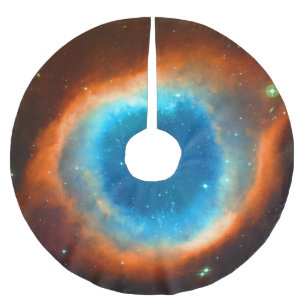 Helix Nebula, Eye of God outer space picture Brushed Polyester Tree Skirt