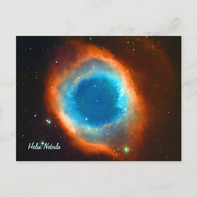 Helix Nebula, Galaxies and Stars Postcard (Front)