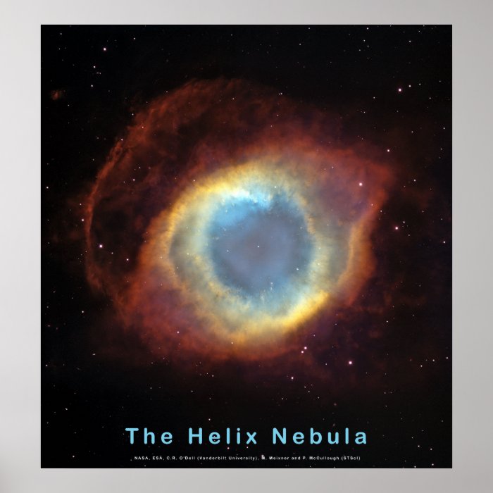 Helix Nebula Hubble Telescope Poster Print