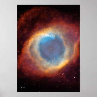 Helix Nebula NGC7293 - NASA Hubble Space Telescope Poster