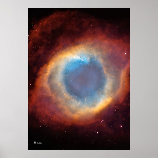 Helix Nebula NGC7293 - NASA Hubble Space Telescope Poster (Front)