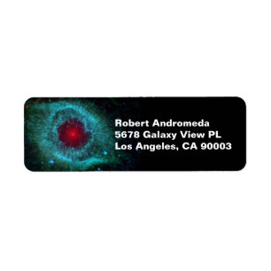 Helix Nebula or NGC 7293 Planetary Nebula Address Label