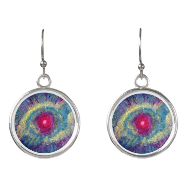Helix Nebula Outer Space Earrings (Front)