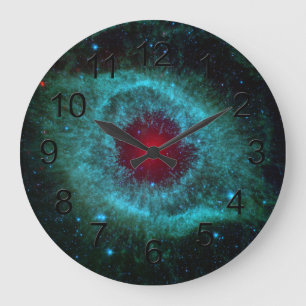 Helix Nebula Space Astronomy Science Photo Large Clock