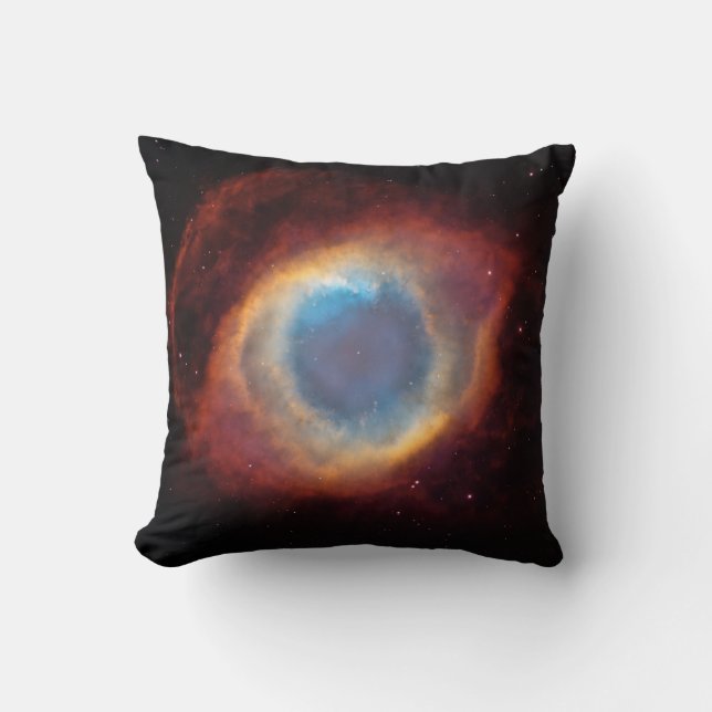 Helix Nebula Space Photo Throw Pillow (Front)