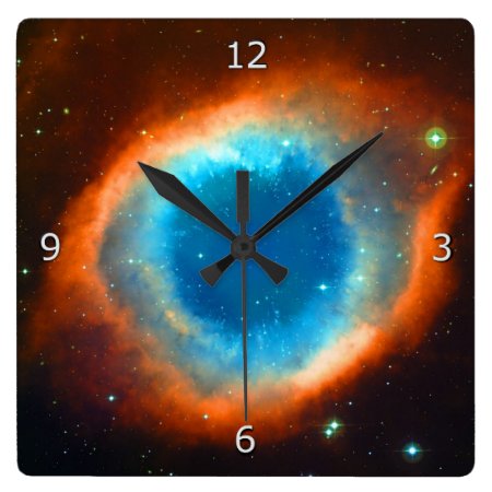 Helix Nebula Square Wall Clock