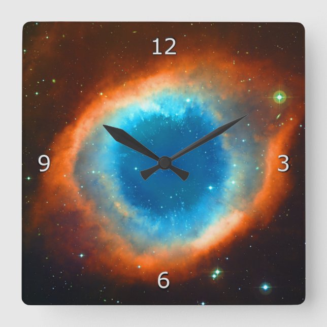 Helix Nebula Square Wall Clock (Front)