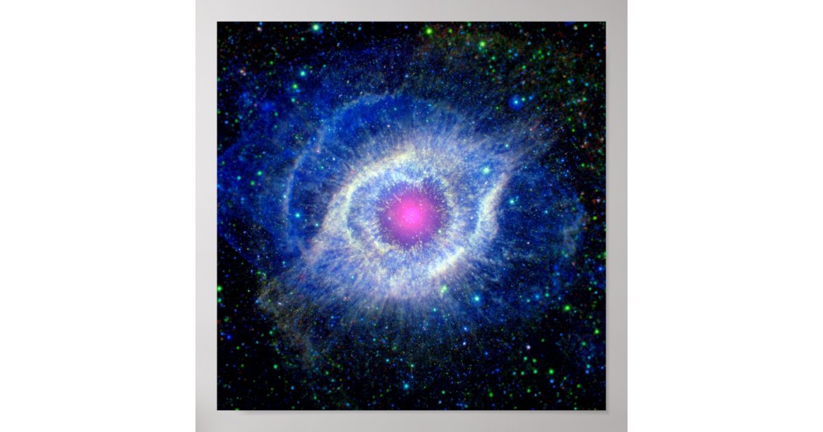 Helix Nebula Ultraviolet Eye of God Space Photo Poster | Zazzle