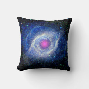 Helix Nebula Ultraviolet Eye of God Space Photo Throw Pillow
