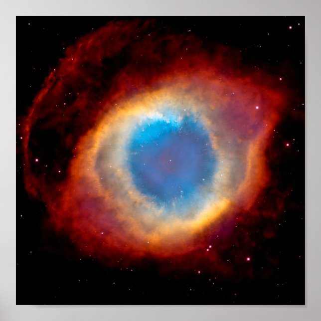 Helix Planetary Nebula NGC 7293 - Eye of God Poster (Front)
